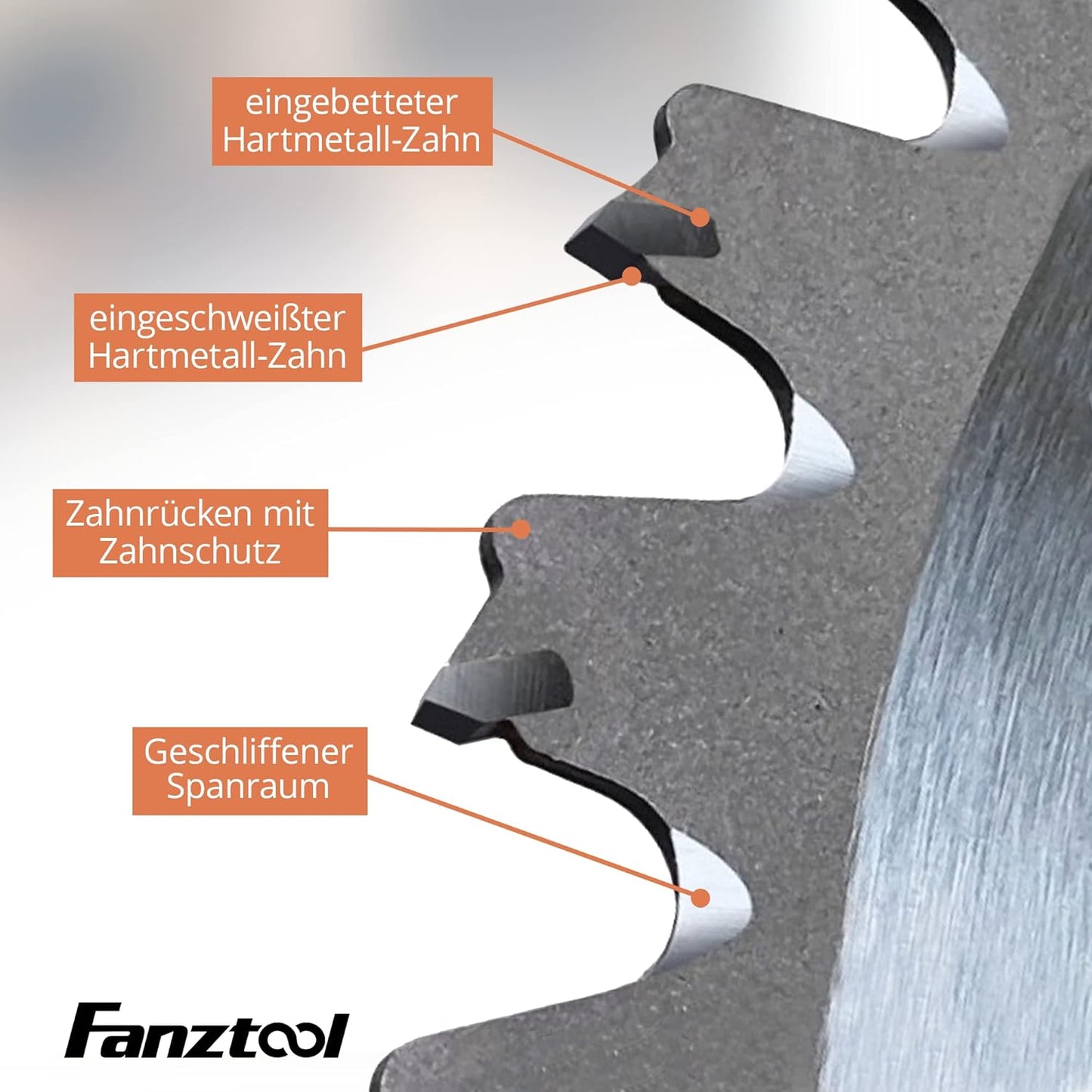 Lame de scie circulaire FANZTOOL pour débroussailleuse 255D x 40Z avec protège-dents DOUBLE CUT