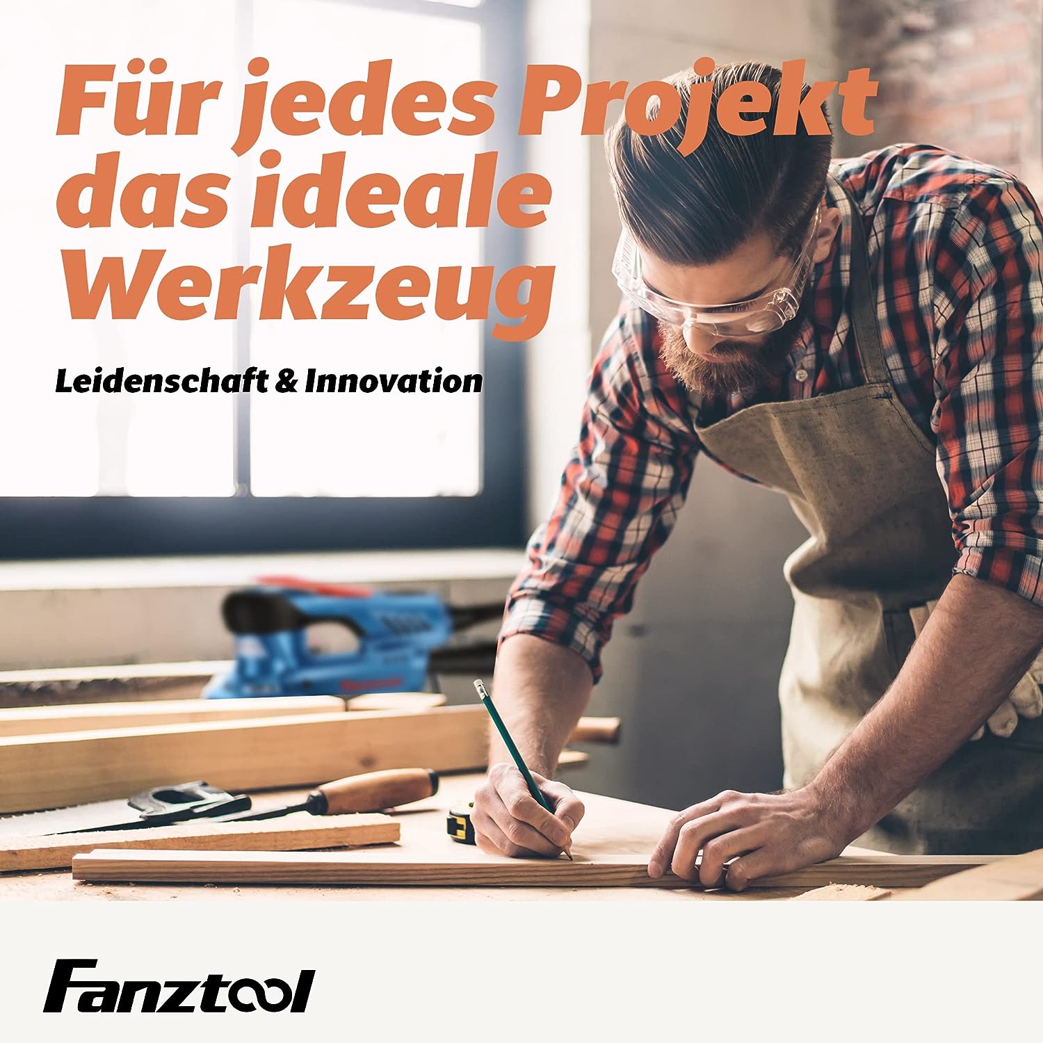 Gebraucht - FANZWORK  300W Exzenterschleifer mit Staubfangbehälter staubgeschütztem Schalter - Fanztool