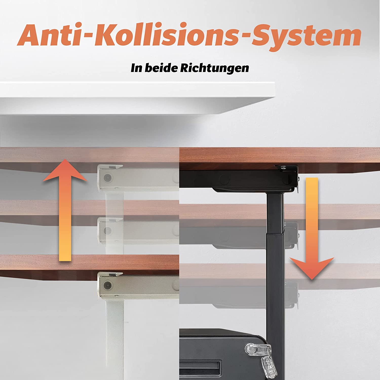 FANZTOOL höhenverstellbarer Schreibtisch-Gestell mit 2 x Bosch Motoren elektrisch stufenlos in Weiß - Fanztool