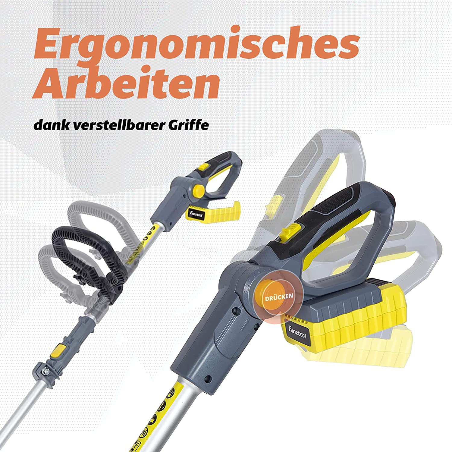 Neuwertig - FANZTOOL 20V Motorhacke Bodenhacke Gartenhacke Kultivator - Fanztool