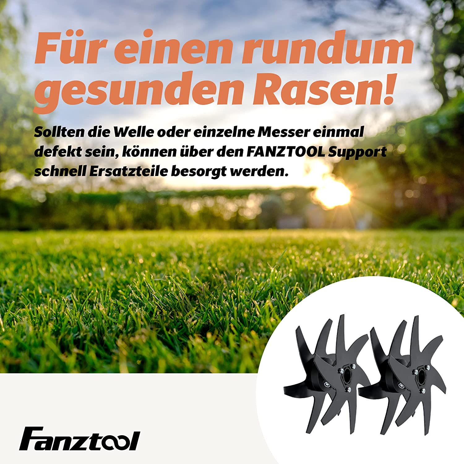 FANZTOOL Vertikutierer Aufsatz für elektrische Bodenhacke - Fanztool