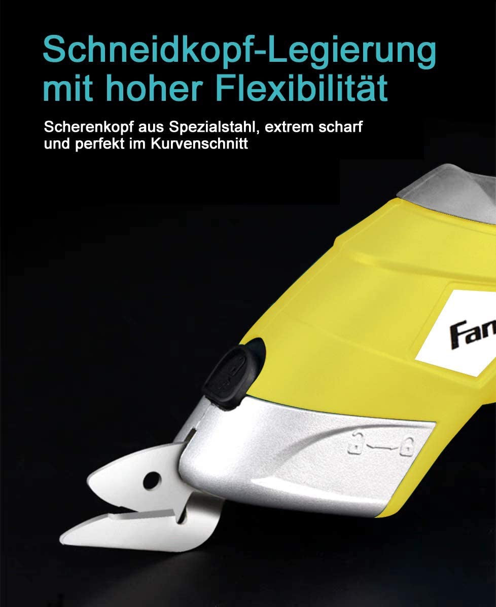 Gebraucht - FANZTOOL Akku Universalschneider Akkuschere Lederschneider Teppichschere Kartonschneider (Schere Set)
