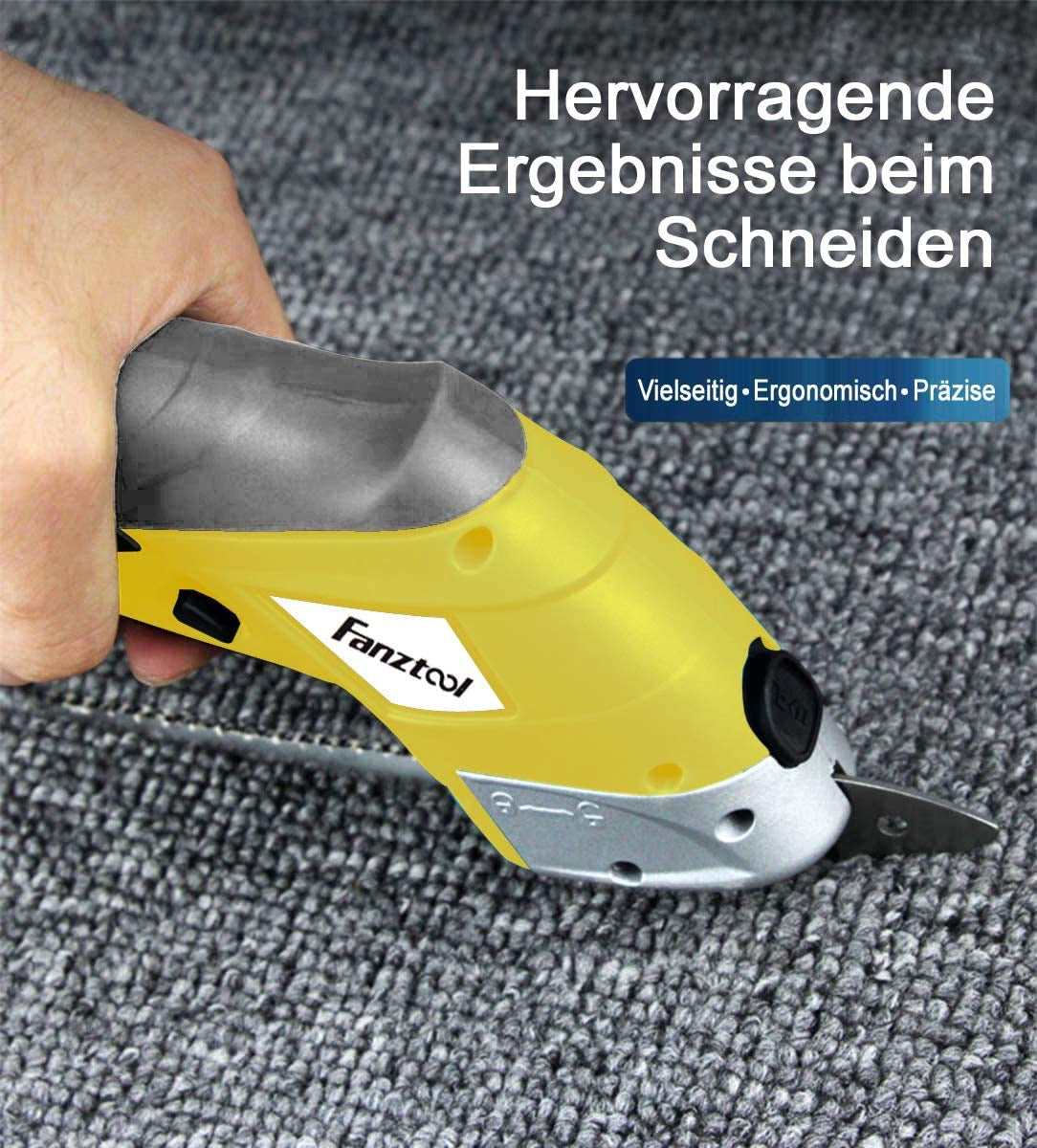 Gebraucht - FANZTOOL Akku Universalschneider Akkuschere Lederschneider Teppichschere Kartonschneider (Schere Set)