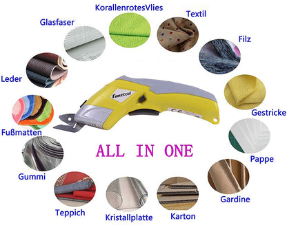 Gebraucht - FANZTOOL Akku Universalschneider Akkuschere Lederschneider Teppichschere Kartonschneider (Schere Set)