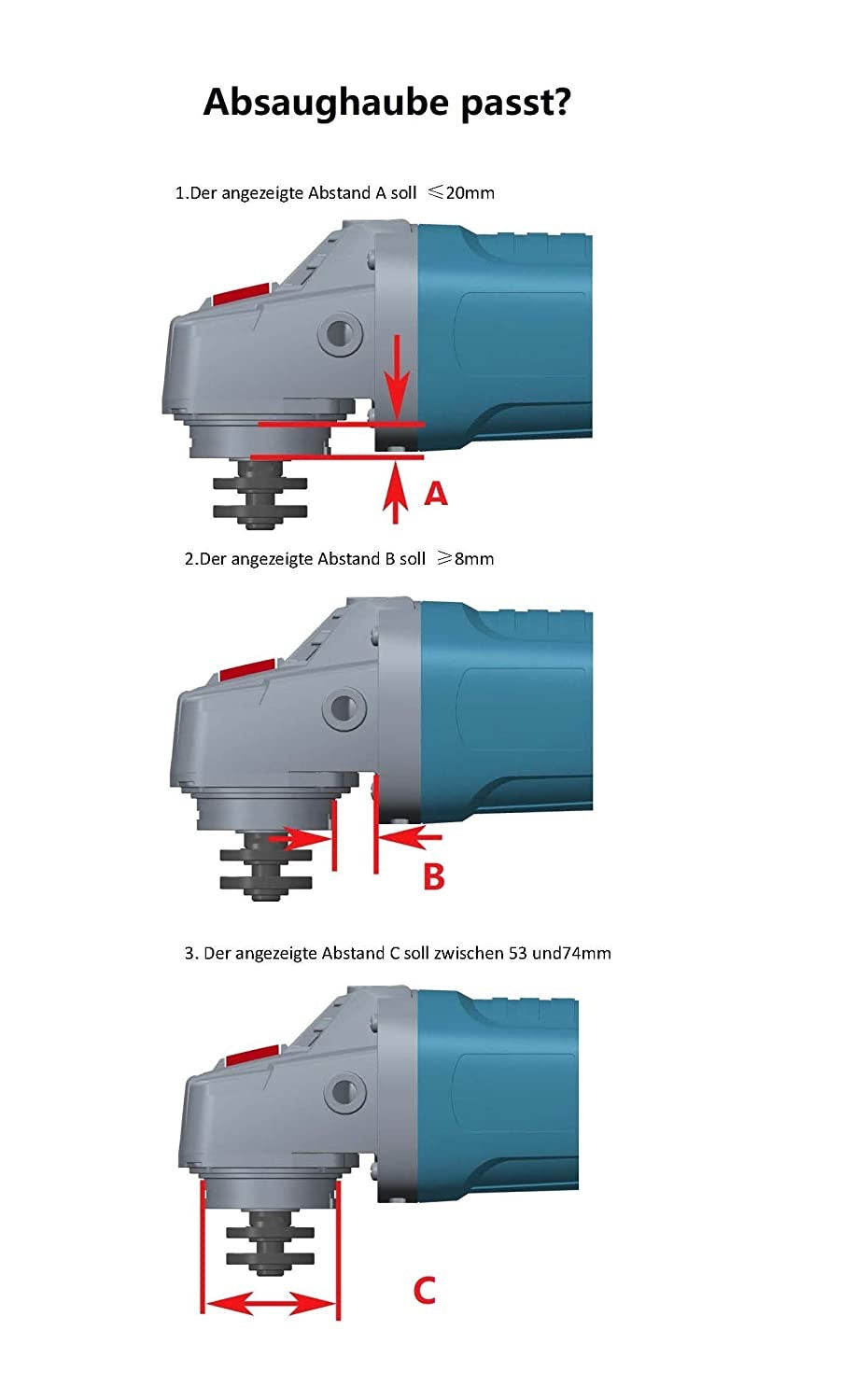 FANZTOOL Universal Absaughaube für Winkelschleifer mit 230mm Trennscheiben - Fanztool