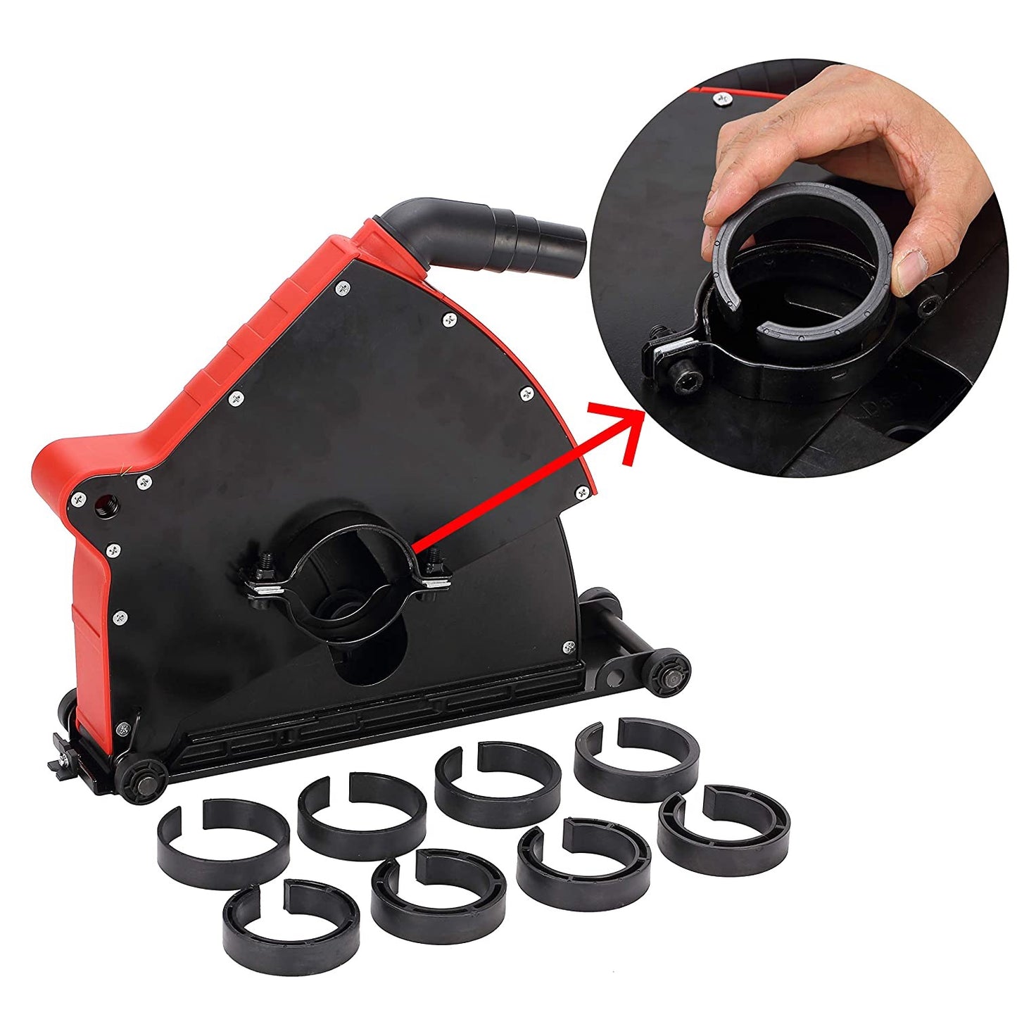 FANZTOOL Universal Absaughaube für Winkelschleifer mit 230mm Trennscheiben - Fanztool