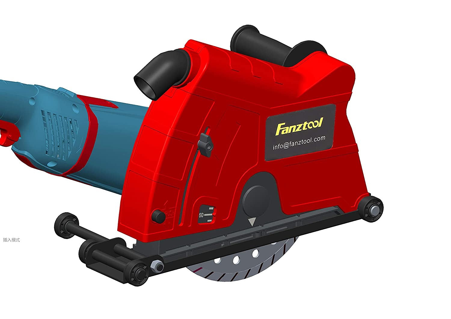 FANZTOOL Universal Absaughaube für Winkelschleifer mit 230mm Trennscheiben - Fanztool