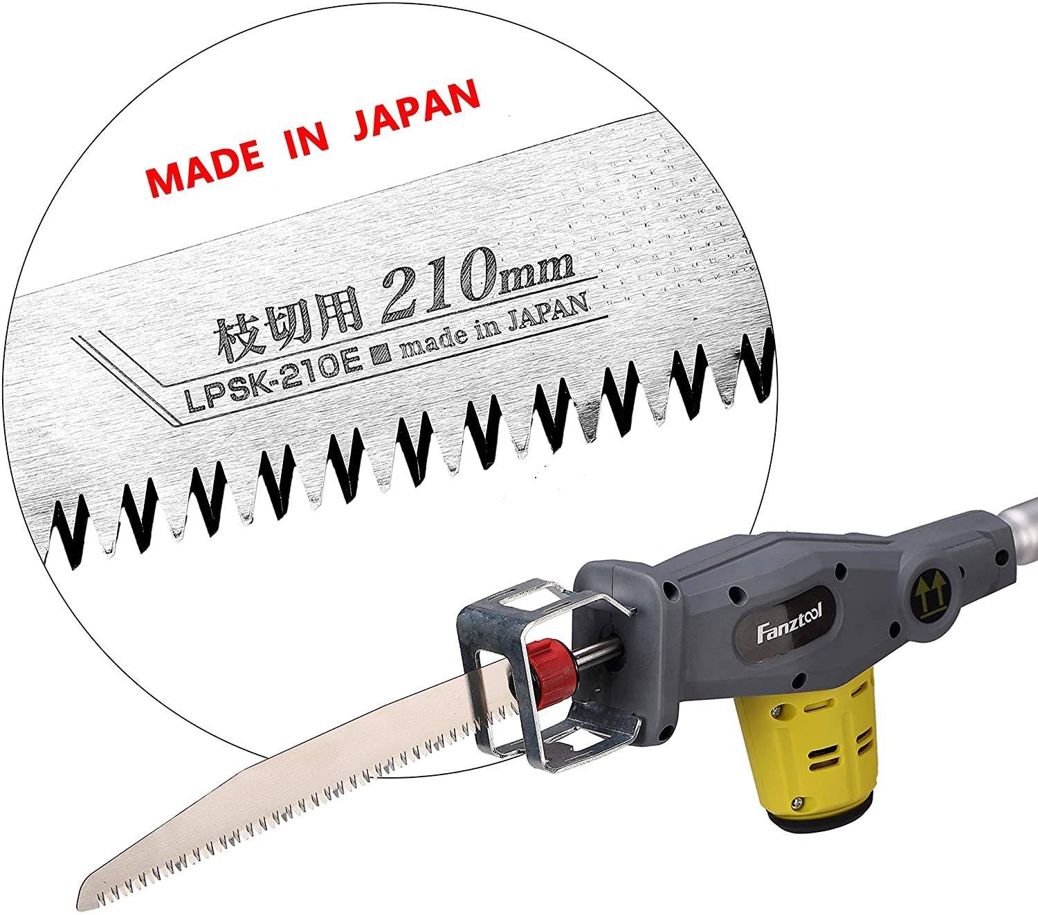 Gebraucht - FANZTOOL Blade-Tec Teleskop Akku Hochentaster säbelsäge Handsäge mit 210mm langem Hochleistungs-Sägeblatt, bis 4,7m Reichweite, 2,5 KG SUPER LEICHT DESIGN (mit 20V akku)