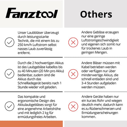 Axial Laubbläser mit 20V Akku und Ladegerät (Akku Laubbläser) - Fanztool
