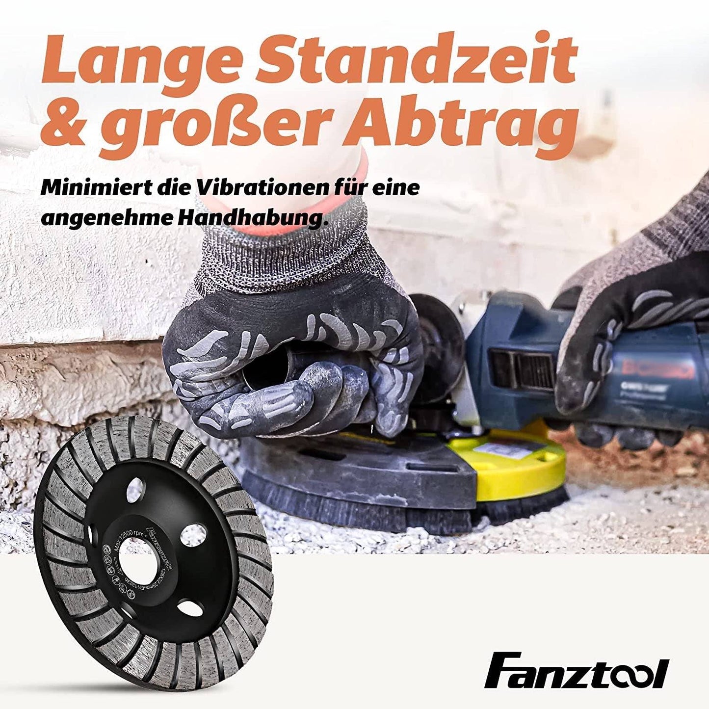 FANZTOOL Premium Diamant-Schleiftopf 115/125/180 mm x 22,2 mm P-Modell