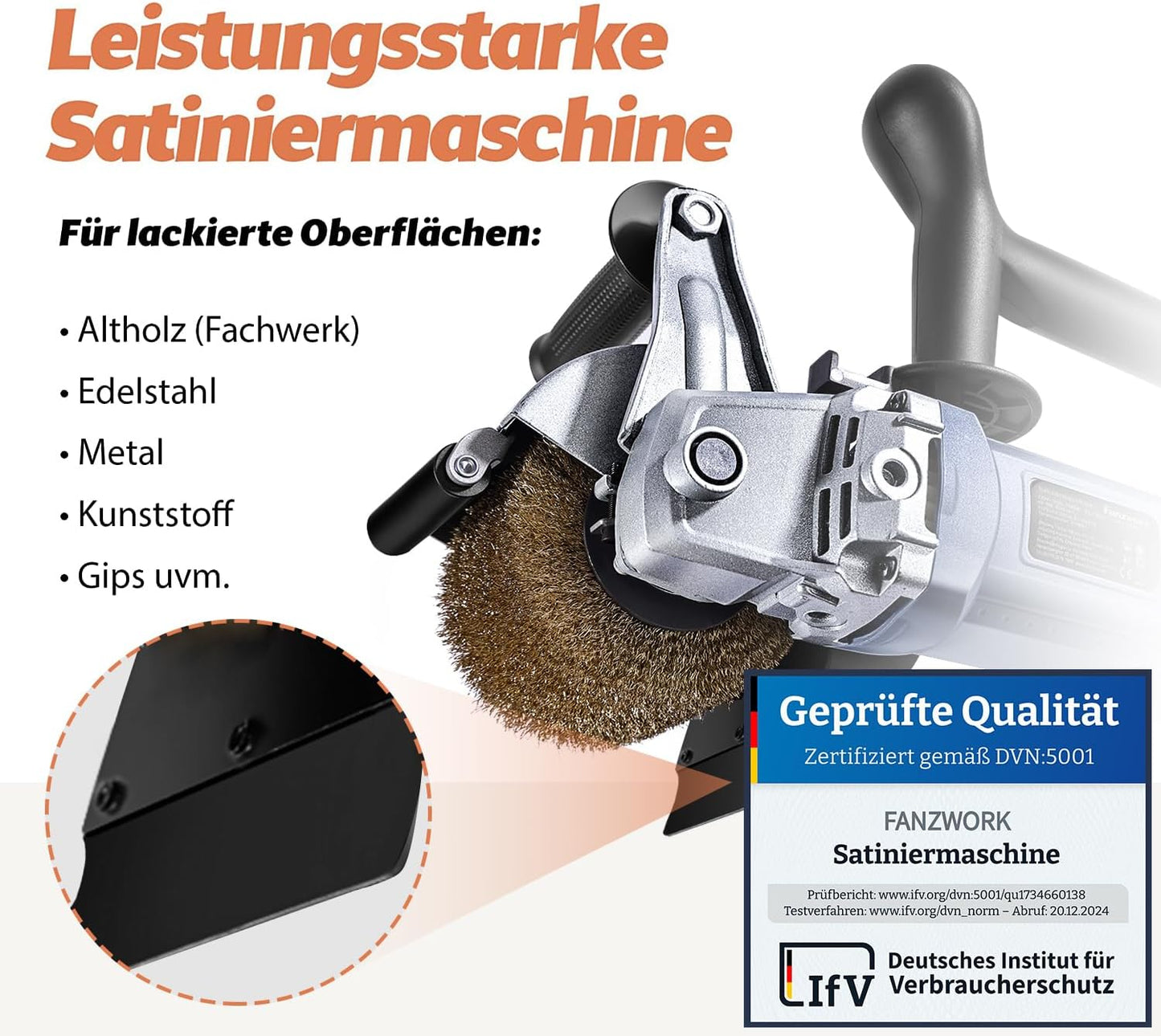 Gebraucht - 25 FANZWORK V2 1500 Watt Satiniermaschine Schleifmaschine zur Renovierung