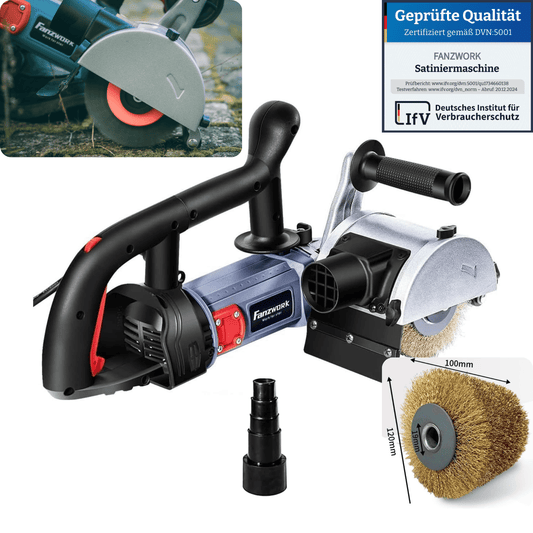 Neuwertig - 25 FANZWORK V2 1500 Watt Satiniermaschine Schleifmaschine zur Renovierung FZ-7301B