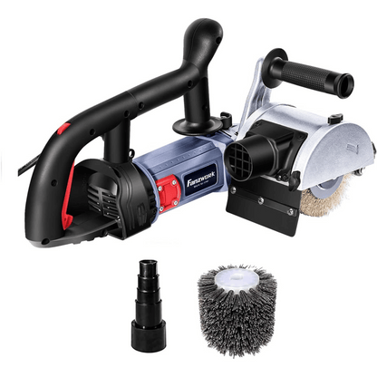 25N FANZWORK V2 1500 Watt Satiniermaschine mit Staubsaugung-Anschluss, Drehzahlregelung, Nylon & Messing Bürste FZ-7301B