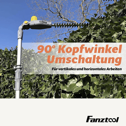 Neuwertig - FANZTOOL 20V Li-Ion Akku 2-in-1 Hochentaster/teleskop Heckenschere mit 2Ah Akku & Ladegerät, Reichweite bis 5 m, 17 cm Schnittstärke, leichtes Gewicht 3,5 Kg - Fanztool