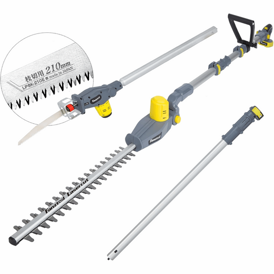 Gebraucht - FANZTOOL 20V Li-Ion Akku 2-in-1 Hochentaster/teleskop Heckenschere mit 2Ah Akku &amp; Ladegerät, Reichweite bis 5 m, 17 cm Schnittstärke, leichtes Gewicht 3,5 Kg