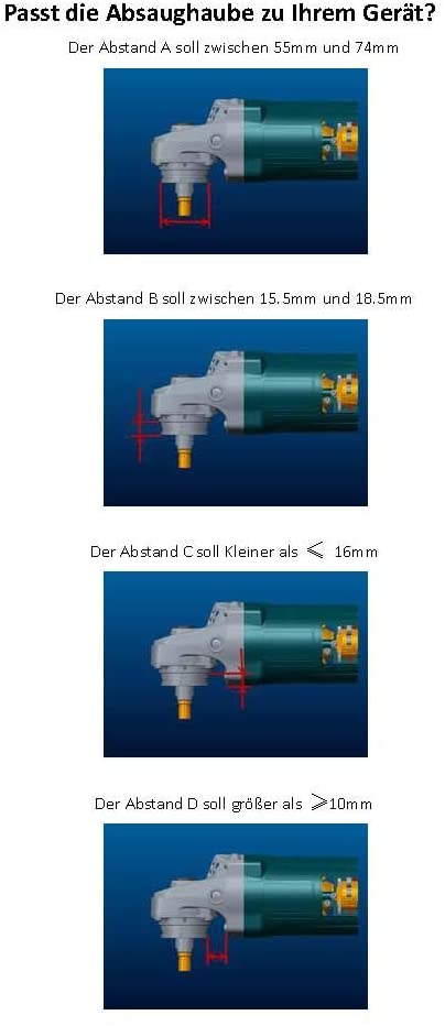 Neuwertig - FANZTOOL Winkelschleifer Absaughaube 150/180 mm + 2 x Diamantschleiftopf - Fanztool