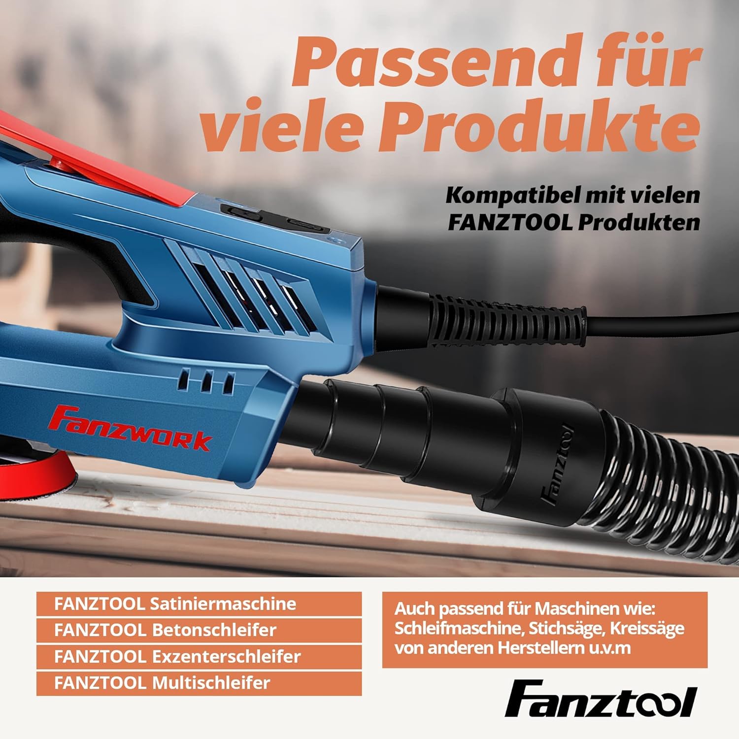 FANZTOOL XXL Schlauchadapter 55 mm universal - Fanztool