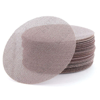 FANZWORK Schleifgitter -Set (enthält 9 Schleifpapier mit Ø150mm & 9 Schleifpapier Ø125mm, Körnungen 80#, 120# und 240# je 3 Stück) - Fanztool