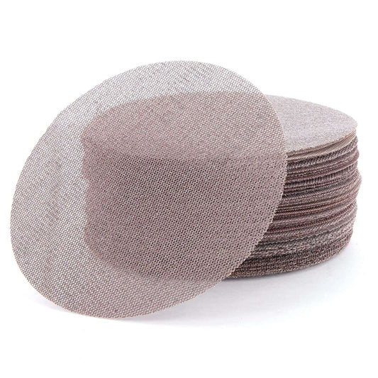 FANZWORK Schleifgitter -Set (enthält 9 Schleifpapier mit Ø150mm & 9 Schleifpapier Ø125mm, Körnungen 80#, 120# und 240# je 3 Stück) - Fanztool