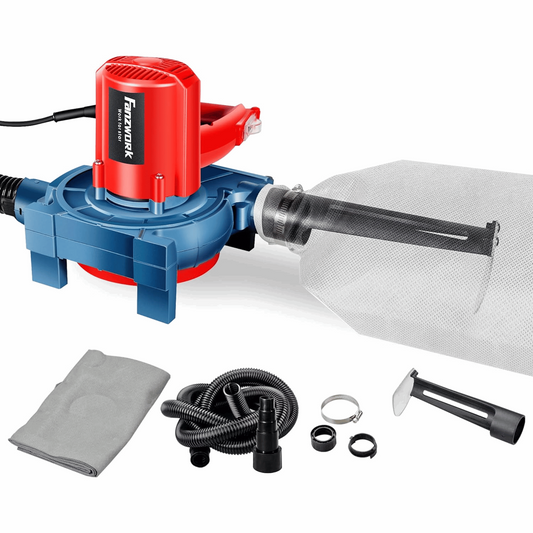 FANZWORK Mobile Absauganlage 900W mit wiederverwendbaren Staubbeutel und Metallgehäuse
