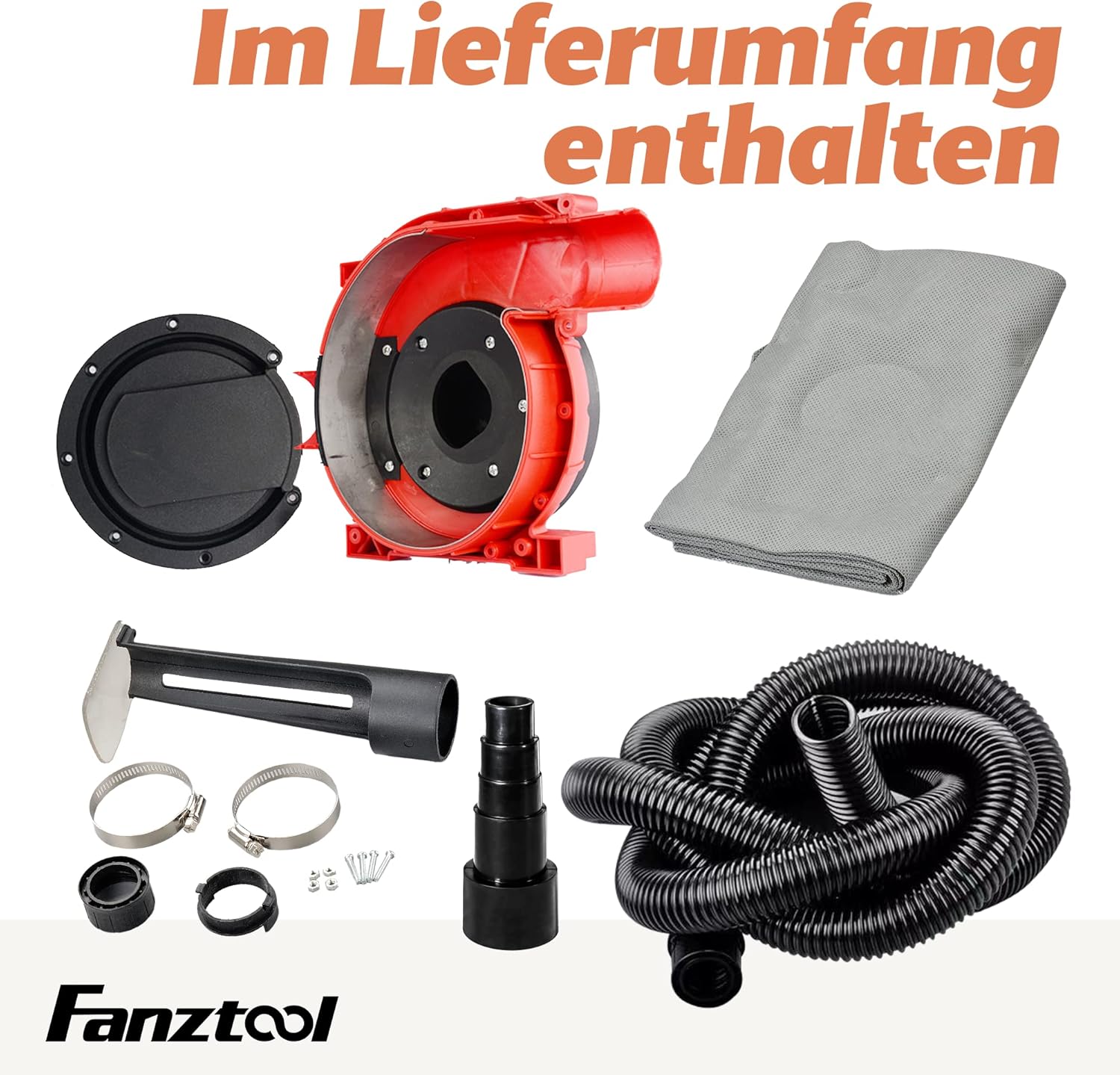 Neuwertig - Mobile Absauganlage 900W mit wiederverwendbaren Staubbeutel und Metallgehäuse - Fanztool
