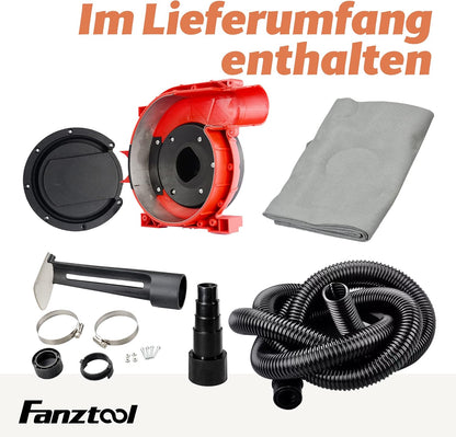 Neuwertig - Mobile Absauganlage 900W mit wiederverwendbaren Staubbeutel und Metallgehäuse - Fanztool