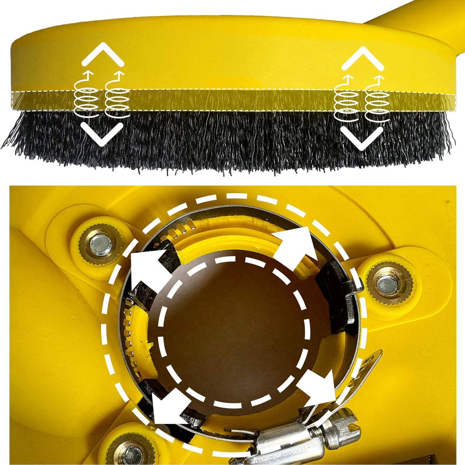 Neuwertig #1P FANZTOOL Pro Absaugaufsatz Absaughaube für Winkelschleifer inkl. 125 mm Diamantschleiftopf PROFI QUALITÄT – Bürsten Auswechselbar – 99% Universal passend – Verstärkter Adapterring – M14 Adapter - Fanztool