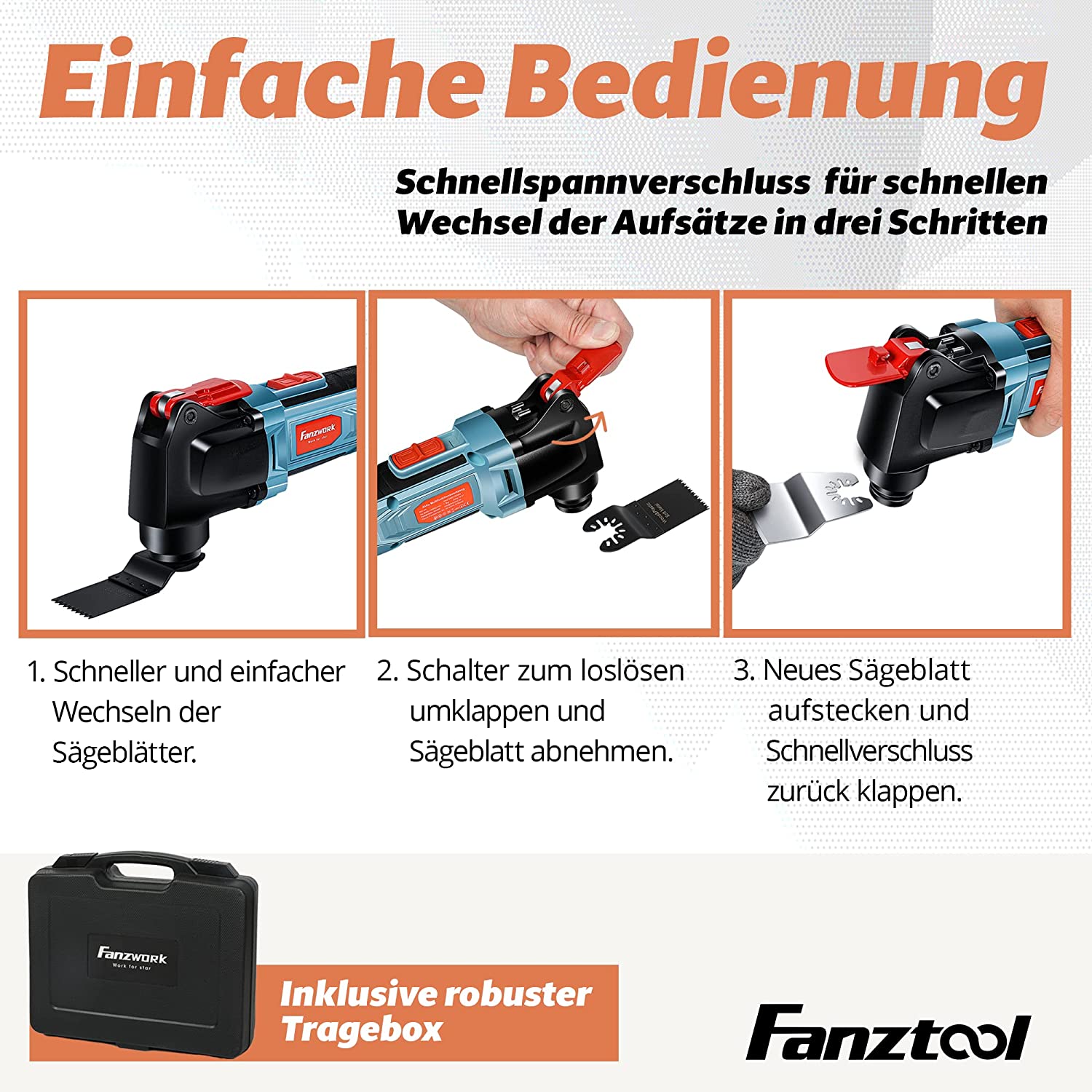 Gebraucht - FANZTOOL Akku Multifunktionswerkzeug, 20V EC Motor - Fanztool