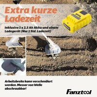 Neuwertig - FANZTOOL 20V Motorhacke Bodenhacke Gartenhacke Kultivator